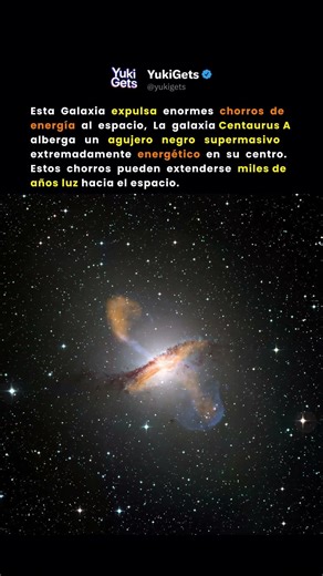 Esta Galaxia Expulsa Chorros de Energía al Espacio #galaxias #astronomia #universo #shorts