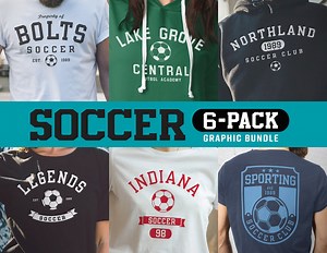 Soccer Graphic Bundle, Editable Ai, Eps, Svg, Dxf, Edit Your Team Name, Downloadable Content - Etsy Australia