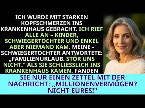 Ich wurde mit starken Kopfschmerzen ins Krankenhaus gebracht. Ich rief alle an – Kinder, Schwiege...