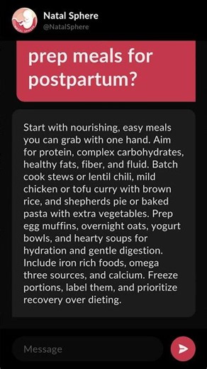 What are the best prep meals for postpartum?