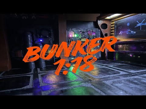 1:18 Scale Bunker Diorama | Scratch Build with Recycled Parts & LEDs
