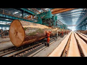 Giant Wood Processing Factory: The Full Journey from Tree Harvesting to Finished Boards and Panels