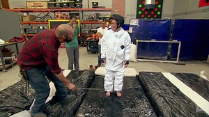 Is it possible to knock someone over with a feather? In this sneak peek from MythBusters: Getaway Driver, airing TONIGHT on Science Channel at 9/8c, Sufficiently Advanced and Tamara Robertson lend a hand to see. | MythBusters