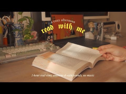 a cozy afternoon read with me 🍂 1-hour real-time, ambient & rain sounds, no music