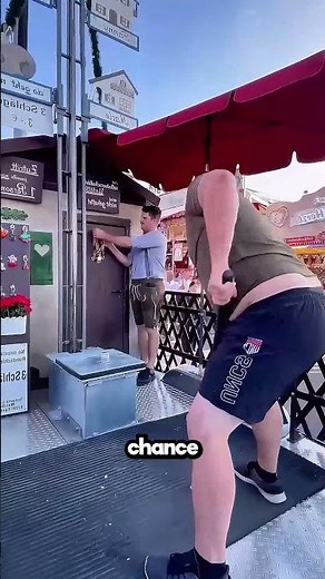 🔨 Everyone fails this carnival strength game… he proves it’s rigged!