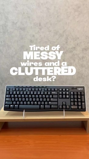 Ditch the cable clutter! The Logitech K270 wireless keyboard keeps your desk clean and organized. #WirelessLife #K270 #Logitech #keyboard #playbookstore