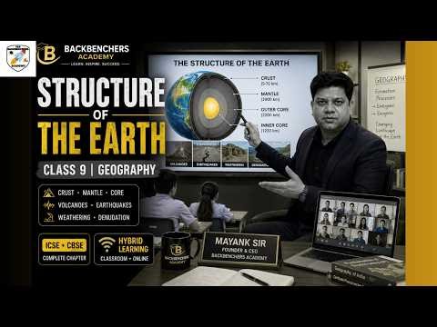 Structure of the Earth in One Shot | Class 9 ICSE & CBSE | Crust, Mantle, Core |BACKBECNHERS ACADEMY