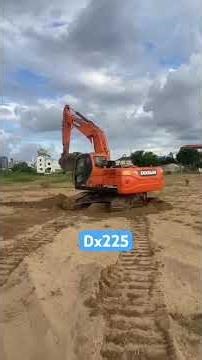 Doosan dx225 model 2015 testing on the river sand