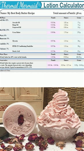 Make any natural DIY lotion with a recipe calculator. #lotionmaking #naturalbeauty #foryoupage #beautyhacks