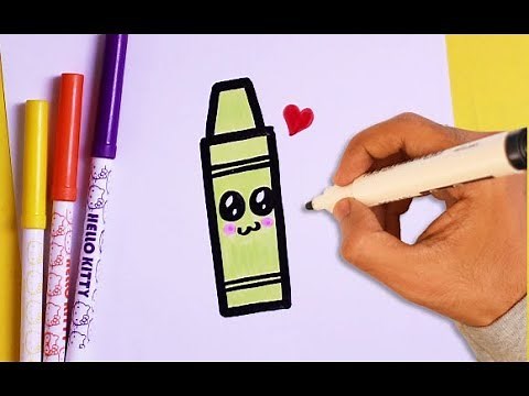 How To Draw A Cute CRAYON Easy