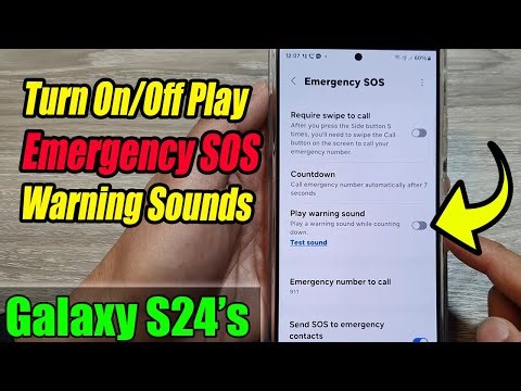 Galaxy S24/S24+/Ultra: How to Turn On/Off Play Emergency SOS Warning Sounds
