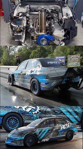 RRT Motorsports goes 7.37!6second EVO? #nyce1s #automobile #car #mitsubishi #turbo #racing #evo
