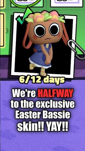Halfway to the Easter Bassie Skin!! Have you logged in?? | #roblox #dandysworld #robloxshorts