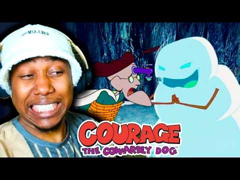 THE SNOWMAN COMETH - Courage the cowardly dog reaction