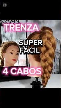 CÓMO HACER LA TRENZA DE 4 CABOS, te enseño paso a paso la trenza de 4 cabos#trenzas #hair