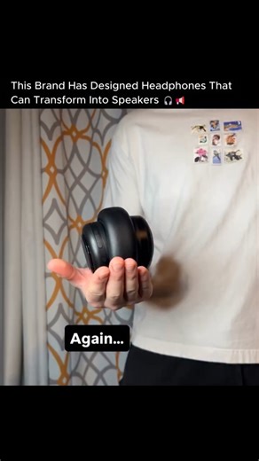 Tech today on Instagram: "Most headphones block out the world. These are built to let it back in. 🎧🔊 You're looking at a clever hybrid audio device that eliminates the classic "two-device dilemma." Typically, you'd need dedicated precision drivers for immersive headphone listening and larger, high-excursion ones for room-filling speaker output. This one ingeniously handles both in a single unit. The magic happens via a robust 180-degree swivel hinge. Twist the earcups outward, and a built-in s