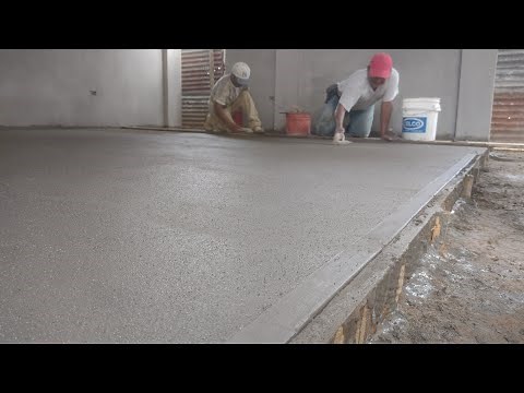 cómo dar acabado a un piso de concreto / how to finish a concrete floor