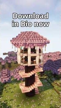 charry tree house....🌸🌸 #minecraft #minecraftbuild #gaming #ytshorts