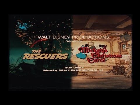 The Rescuers / Mickey's Christmas Carol - 1983 Reissue Theatrical Trailer (35mm 4K)