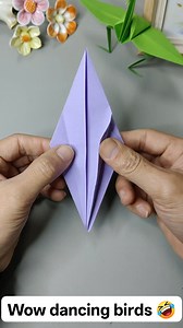 Have you ever folded a dancing origami crane? It's so catchy, simple, and hilarious! Try folding one with your kids! #KidsCreativeCrafts #fblifestyle #CreativeInspiration #ParentChildCrafts #KindergartenCrafts | hand made crafts for kids