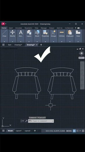 AutoCAD Shortcut You Didn't Know! 🤯 | Ctrl + Shift + V Magic! #Shorts