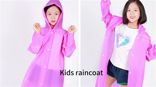 Customize Logo Print Reusable Rainwear Raincoat Rain Poncho Waterproof Children Rain Coat Raincoat for Kids