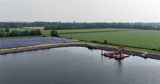 Ohio's largest floating solar array is now under construction