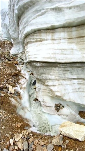 Glacier Melting in the Himalayas 🌨️💧 #nature