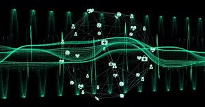 Animation Scientific Data Processing Dna Strand Black Background Global Science