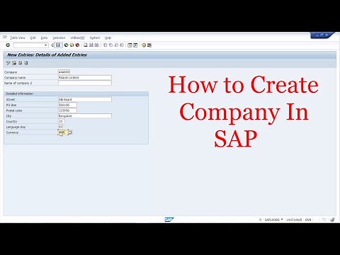 Sap Fico Tutorials : How to define or create company in SAP - Sap FiCO Videos