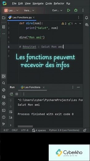 Les Fonctions en Python – Ton Super-Pouvoir ! #python #programmation #apprentissage #coding #shorts