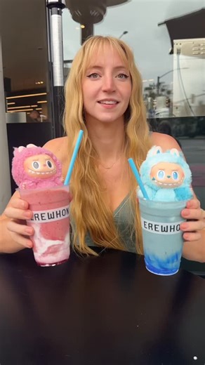 Erin Degan on Instagram: "Trying the new labubu smoothie! Thx to @mattpeterson"