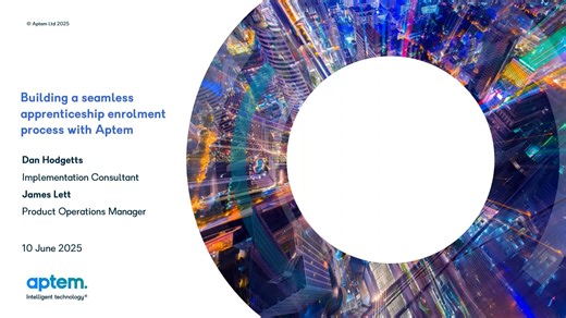 Building a seamless apprenticeship enrolment process with Aptem