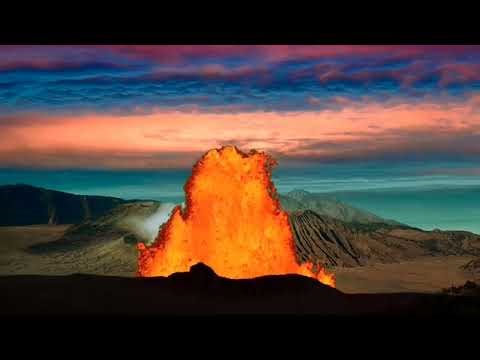 Relaxing music,Volcanoes Mesmerizing footage,Fantastic
