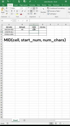 How to Split Text in Excel Using LEFT, MID, and RIGHT
