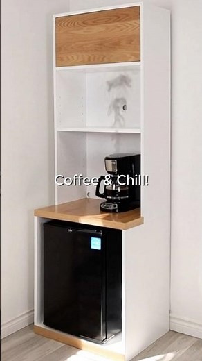 This Mini Kitchen or Coffee Bar 🤯 #CoffeeStation #DIYHome #SmallKitchen #kitchenmakeover #shortvideo