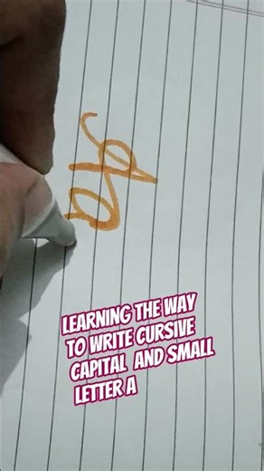 Learning the way to write Cursive Capital Letter A