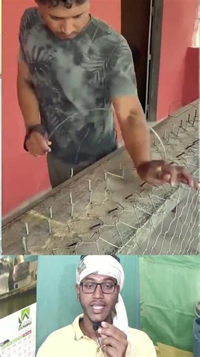 GI Wire Net Making | হাতে জিআই তার দিয়ে নেট বানানো হচ্ছে 🪢🛠️ #shorts #ginet #handwork #facts #viral