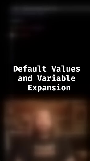 Default Values and Variable Expansion - you suck at programming #programming #devops #bash #linux #unix #software #terminal #shellscripting #tech #stem