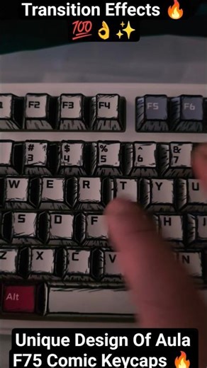 unique design 🔥✨️👌 and argb transitions in aula f75 comic keycaps #ytshorts #youtubeshorts #viral