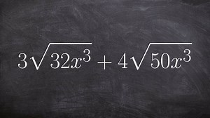 Adding two radical expressions by simplifying first