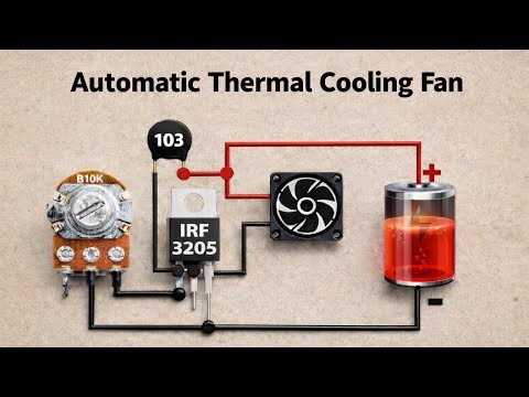 Automatic Thermal Cooling Fan Circuit | Smart DIY Temperature Control #electronic #diy 💥🔔