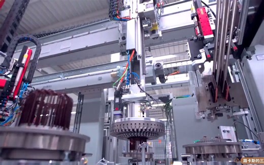 和特拉斯一样的扁线电机（发卡/Hair-pin）定子装配过程