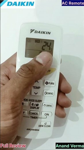Daikin Ac Remote Control Full Review in Hindi || Daikin Ac Remote || #Anand Verma