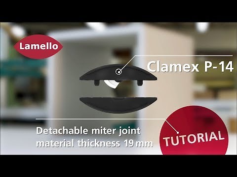 Lamello Tutorial Clamex P-14: Detachable miter joint, material 19 mm