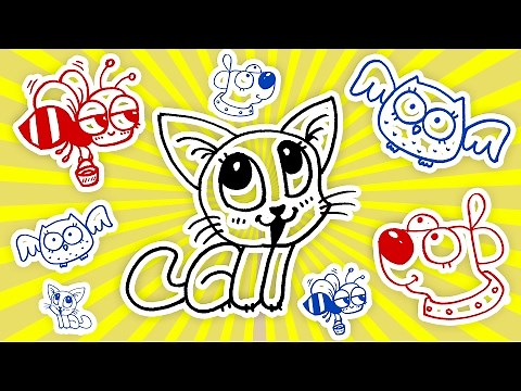 How to draw COOL animals from words l 5-MINUTE CRAFTS