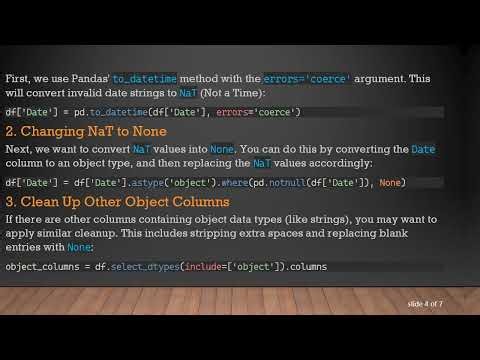 How to Replace Blank Fields in a datetime Pandas DataFrame with None