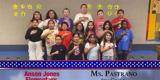 Daily Pledge – Anson Jones – Ms. Pastrano