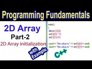 Two Dimensional (2D) Arrays with Example | Part 2