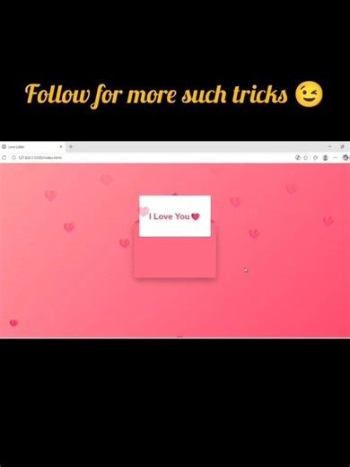 Programmer's way to say I Love you ❤️ #coding #html #css #tutorial